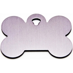 Engraved Large Silver Bone Dog Tag - Cat Tag
